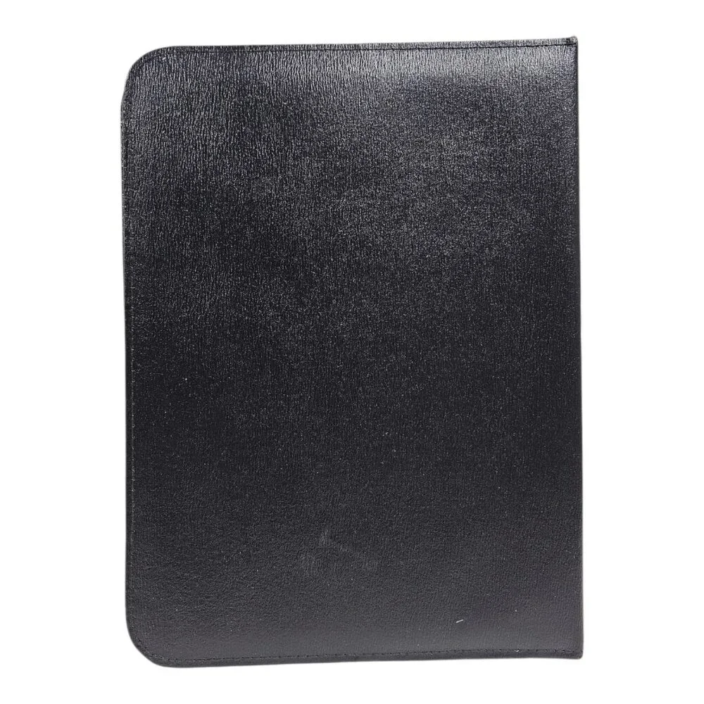 60S - 70S A.M.T. monogrammed black Split Cowhide Portfolio Folder